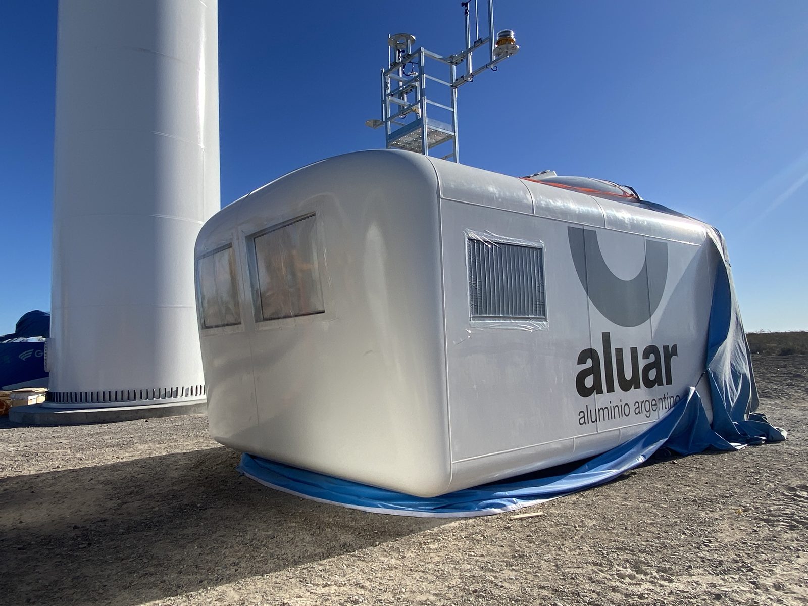 Módulo eléctrico ALUAR (Aluminio Argentino) en aerogenerador Goldwind